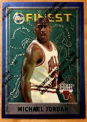 ✨1995-96 TOPPS FINEST ? MICHAEL JORDAN BLUE FINEST W/COATING 
