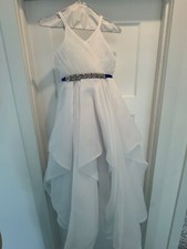 Size 8 Rosebud White Flower Girl/Pageant dress