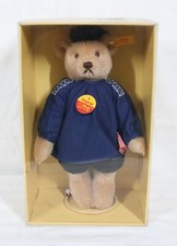 RARE VINTAGE 1987 STEIFF "BAUERNTRACHT" TEDDY BEAR FARMER OUTFIT 11" TALL NEW