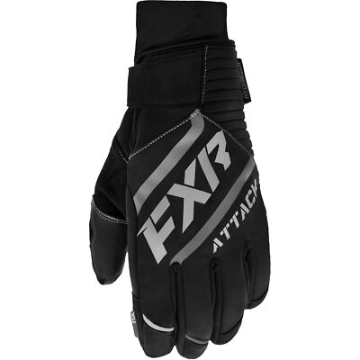 FXR Mens Attack Insulated Insulated Snowmobile Gloves Black Size 2XL