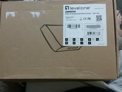 LevelOne RJ45 to SC Managed Gigabit Media Converter, Single-Mode Fiber, GVM-1220