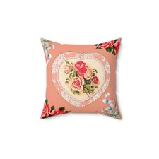 Vintage Pink Valentine's Day Pillow Pillow Cover Decorative Love Heart Gift