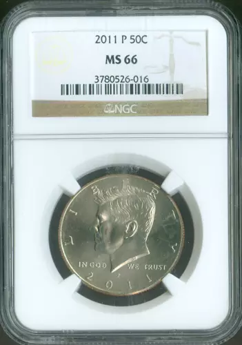 2011 P KENNEDY HALF DOLLAR  NGC MS66 .