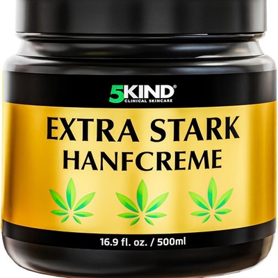 5Kind Extra Starke Hanfcreme 500ml 500 ml (1er Pack), Cream