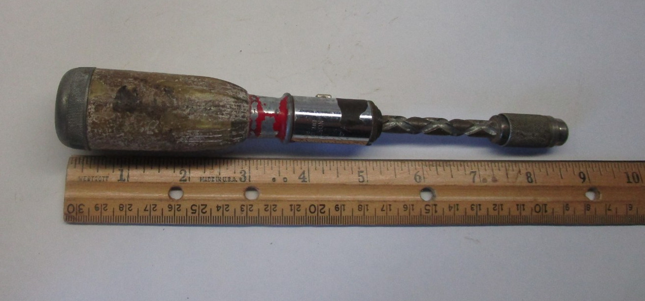 Stanley Handyman Yankee No. 233H Push Drill Ratcheting Screwdriver w/6 Bits USA