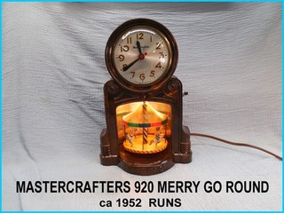 MASTERCRAFTERS CLOCK 920 MERRY GO ROUND RUNS
