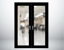 UPVC French Door - Black - 1590mm x 2090mm