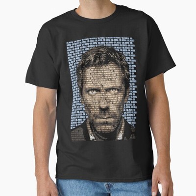 Dr. House Typography Portrait Classic T-Shirt Made in USA/AUS T-Shirt S-2XL