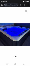 Square Grey Hot Tub Spa Heated with Cover  & Steps
