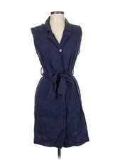 H By Halston Women Blue Casual Dress 8