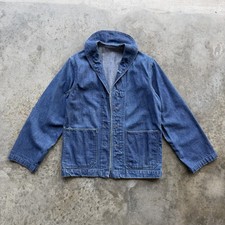 VTG 40s WW2 USN Denim Shawl Collar Jacket