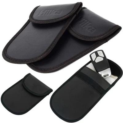 2 piezas HILKA antirrobo llave coche bloqueador señal bolsa Faraday RFID llavero tarjeta sin llave