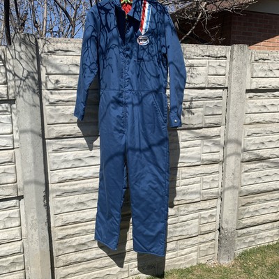 Union Made Coveralls Quilted Pockets Zipper CO-OP Logo Light Wear Mens Medium/sm