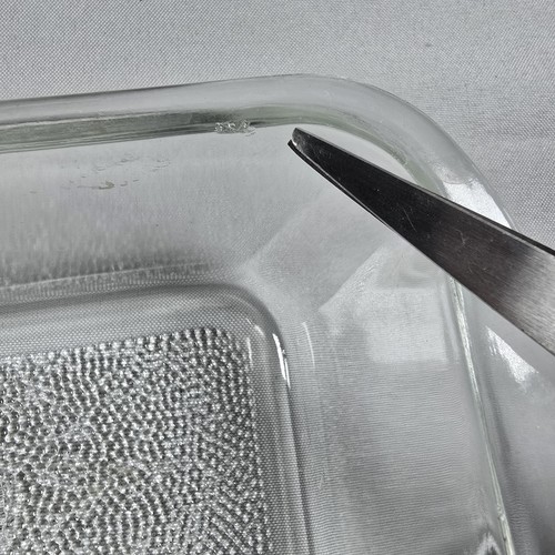 Piatto casseruola vintage Glasbake Loaf J522 1 1/4 QT quarto - vetro trasparente 76 USA - Foto 3 di 9