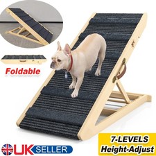 7 Adjustable Heights Dog Pet Ramp Foldable Stairs Non-Slip Ramp for Car Bed Sofa