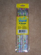 NEW, SPONGEBOB SQUAREPANTS 6 pack pencil set
