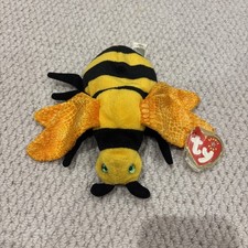 TY Beanie Babies Buzzie Bumble Bee 2001 Plush Soft Toy with TAG - Excellent