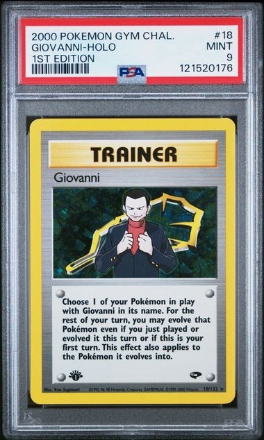 Pokemon Giovanni Gym Challenge 1st Edition Holo Rare #18 PSA 9 Mint