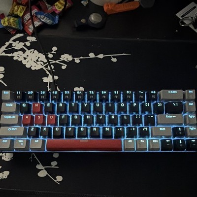 MageGee MK-BOX 68-Key Mechanical Wired USB Illuminated Keyboard Black/Red