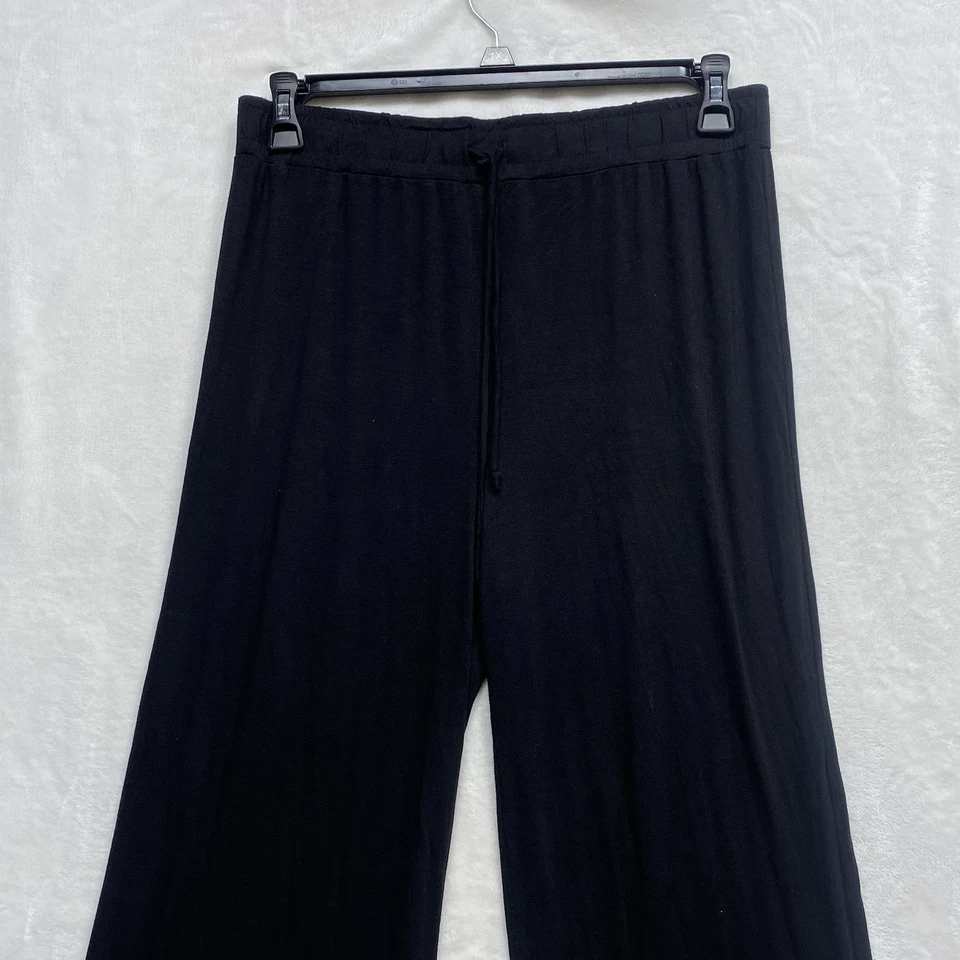 Pantalones de salón Honeydew para mujer talla M negros con lazo cintura pierna ancha calce suelto Foto 3 de 4