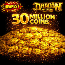 30 Million Coins Dragon Adventures  DA  CHEAPEST  FAST DELIVERY  ROBLOX