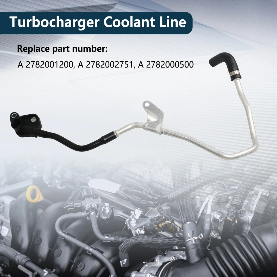Turbo Turbocharger Coolant Tube Left for 2013-2014 Mercedes-Benz GL450 - Image 2 of 4