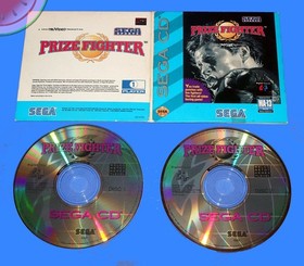 TESTED Game SEGA CD Two Disc PRIZE FIGHTER with Manual Pack-In Box & Bonus Case