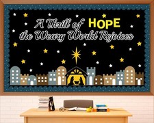 Nativity Bulletin Board Set 35.43 x 59.06 inches, Colorful With Black