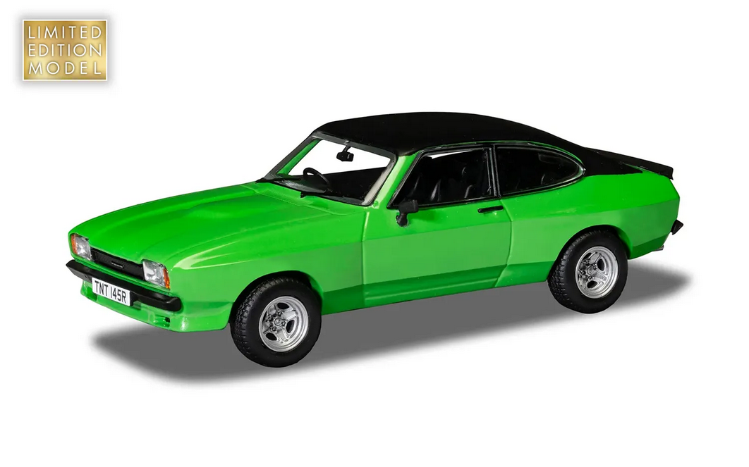 1:43 Corgi Vanguard VA15405 Ford Capri Mk2 3.0S X-Pack Signal Green 1977