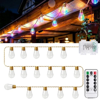 8 modes LED Solar Lichterkette Lampe Glühbirnen Beleuchtung Balkon Garten Deko - Bild 1 von 4