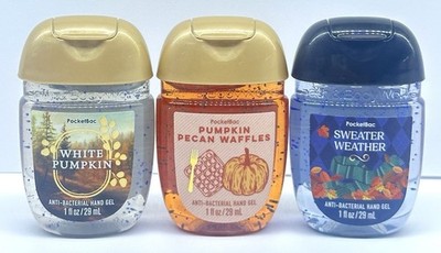 3 Pack BATH & BODY WORKS FALL PocketBac Hand Sanitizer - New | eBay