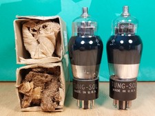 Pair of Tung-Sol 6F8G VT-99 NOS NIB Black Gla...