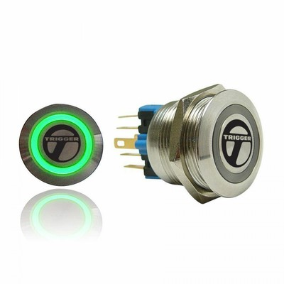 #ad #ad Trigger Billet Button :: Green Illumination trigger horns TRGA3 hot rod $70.59