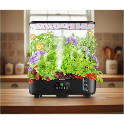 Misting Hydroponic Growing System Kit 15-Pods Indoor Smart Herb Garden Planter w