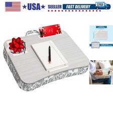 Designer Lap Desk with Phone Holder and Device Ledge - Gray Damask - Fits up ...