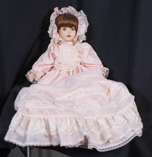 Vtg Show Stoppers Doll SS Numbered 38/2500 Brown Hair 12" Sitting Pink Dress