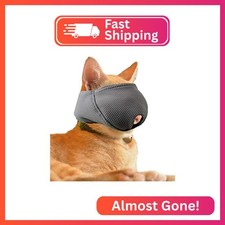 Cat Muzzle with Breathable Mesh, Cat Mouth Guard Muzzle for Prevent Biting Chewi