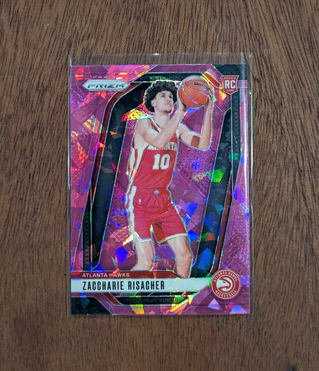 2024-25 Panini Prizm - Zaccharie Risacher #265 Pink Ice Prizm (RC) Hawks