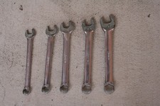 Snap-on Tools 5pc Sae 38 - 58 Short Offset 6pt Combination Wrench Set Usa