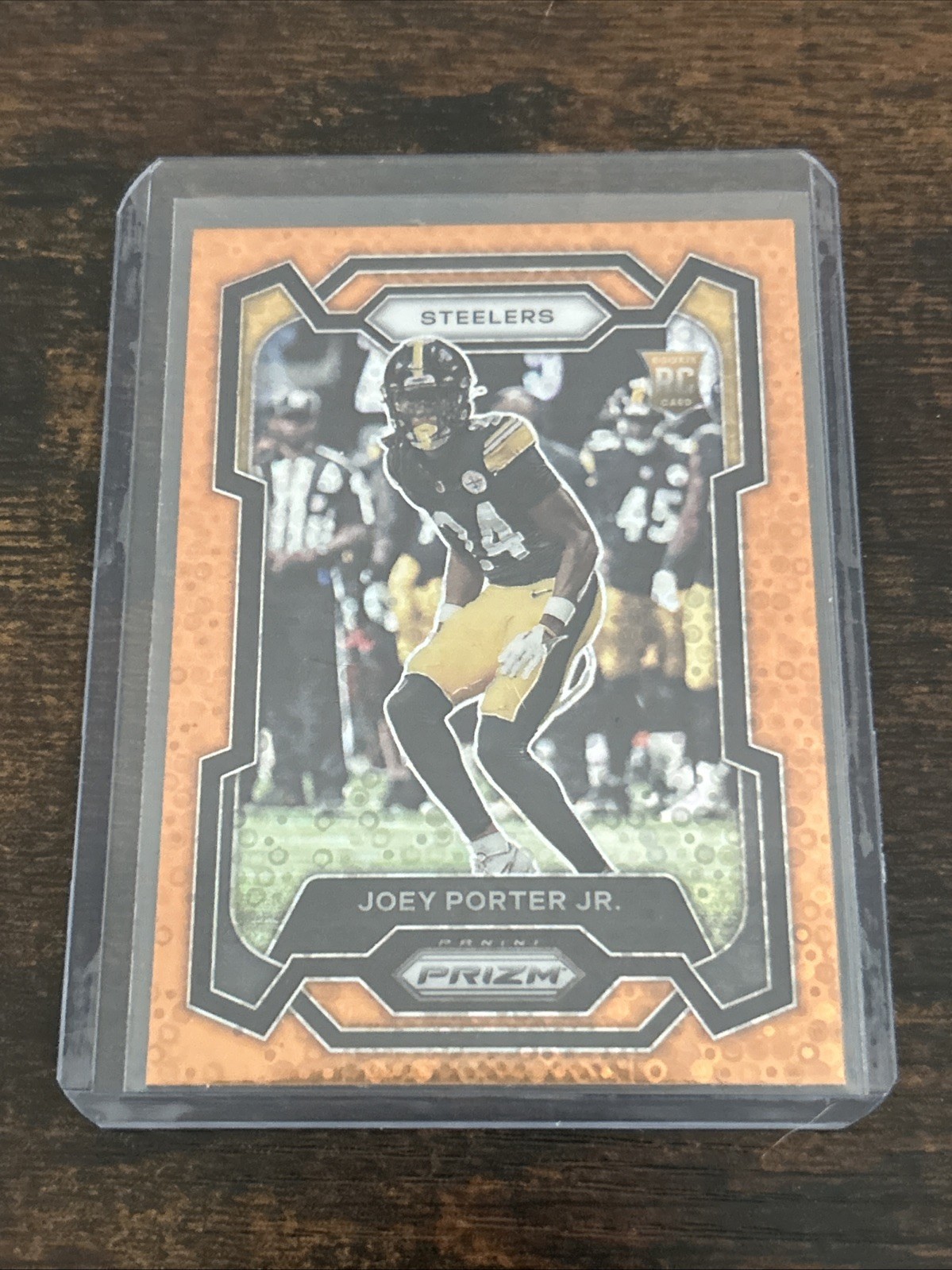 Joey Porter Jr. 2023 Panini Prizm #386 Orange Disco Prizm RC Steelers Rookie