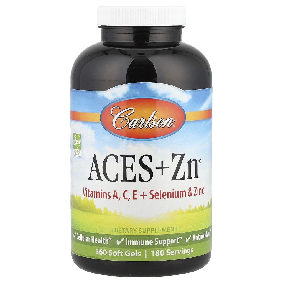 Carlson Labs Aces  Zn 360 Soft Gels Gluten-Free, Preservative-Free, Sugar-Free
