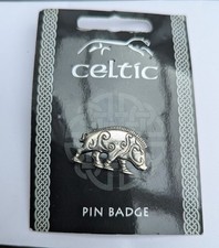 Westair Celtic Boar Pewter Pin Badge – Made in UK