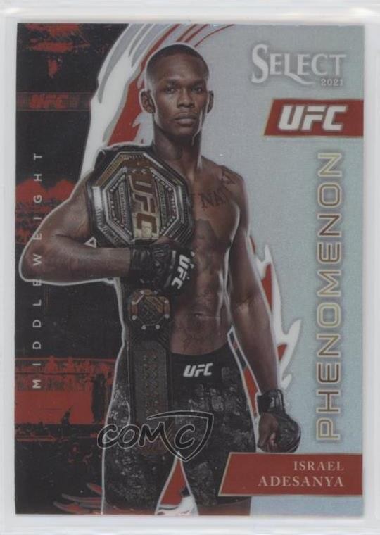 2021 Panini Select UFC Phenomenon Silver Prizm Israel Adesanya #1 03rx
