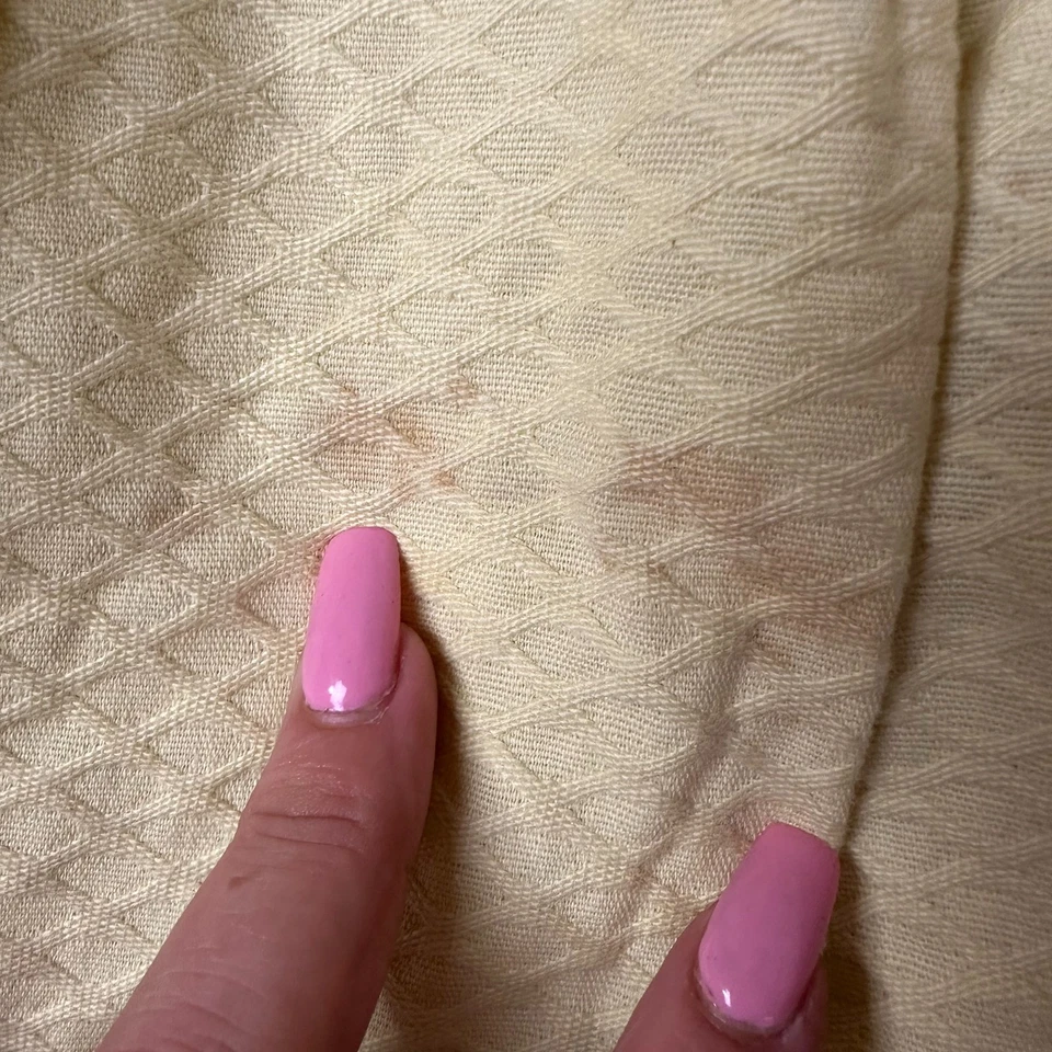 Años 70 Vintage Carol Evans JC Penny Ress Talla 6T Amarillo Floral Verde Botones Foto 3 de 4