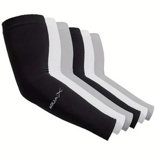 3 Pairs Cooling Arm Sleeves Cover UV Sun Protection Sports Outdoor For Men Women