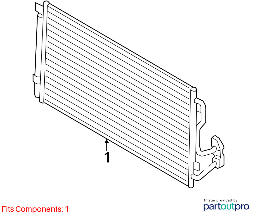 2014 - 2019 BMW I8 OEM 1.5L A/C AIR CONDITIONING CONDENSER *LIGHTLY BENT*