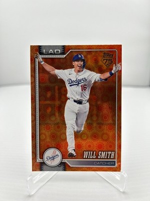 2026 Topps Series 2 Orange Sun Holiday Holo Foil Will Smith #631 Dodgers