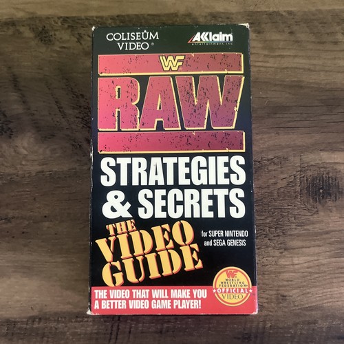 WWF Raw Strategies & Secrets Video Guide (VHS, 1994) Rare Coliseum Sega Nintendo