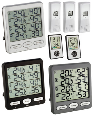 TFA 30.3054 Klima Monitor Pro Thermometer Hygrometer digital mit Außensensoren
