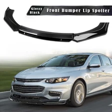 For Chevrolet Malibu Glossy Black Front Bumper Lip Spoiler Splitters Body Kit